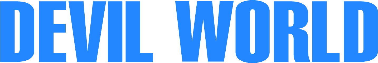 Devil World logo for NES